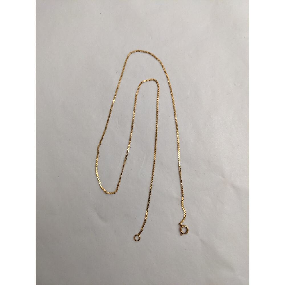 14K Solid Gold Chain 1.7 grams 15.5in long